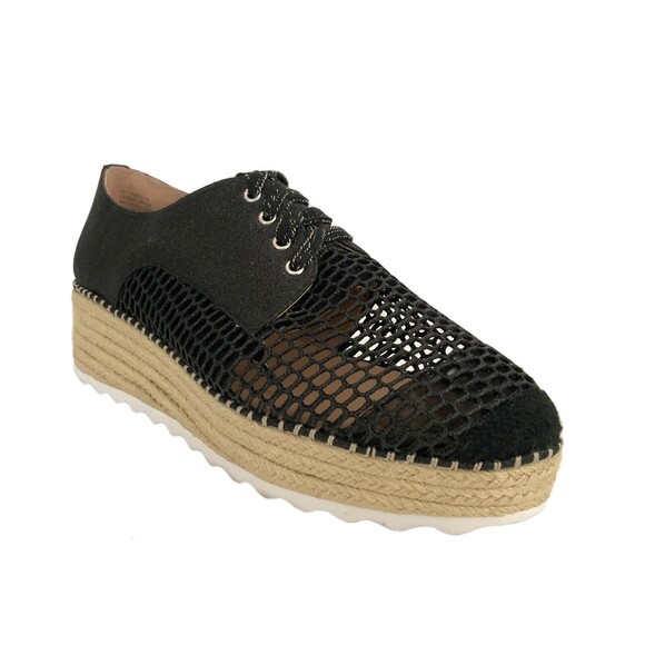New INC International Concepts Abrelia Sneakers Perforated Espadrille Black 10 - Picture 1 of 11